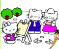 Pintando a Hello Kitty e sua familia