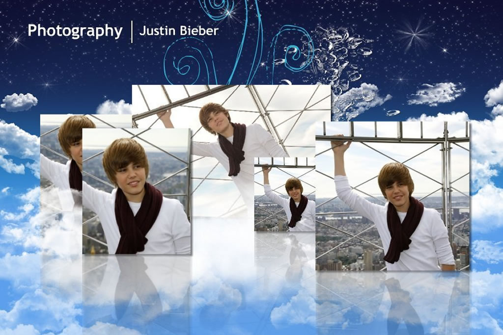 Papél de Parede Justin Bieber no Céu