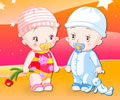 Baby Twins Dress Up - Vestindo os bebês