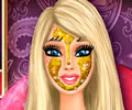 Tratamento de beleza especial na rainha Barbie