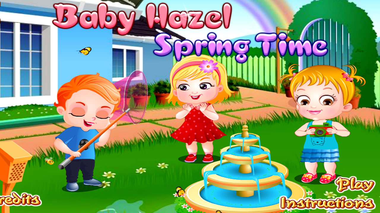 Baby Hazel se divertindo na primavera