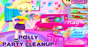Ajudando a Polly na limpeza de sua casa