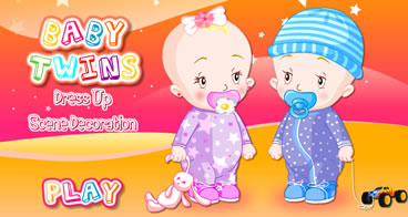 Baby Twins Dress Up - Vestindo os bebês