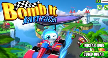 Corrida de kart com Bomb It