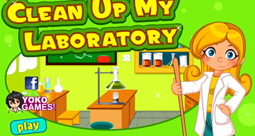 Fazendo a limpeza no laboratório