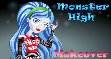 Maquiando Ghoulia da Monster High