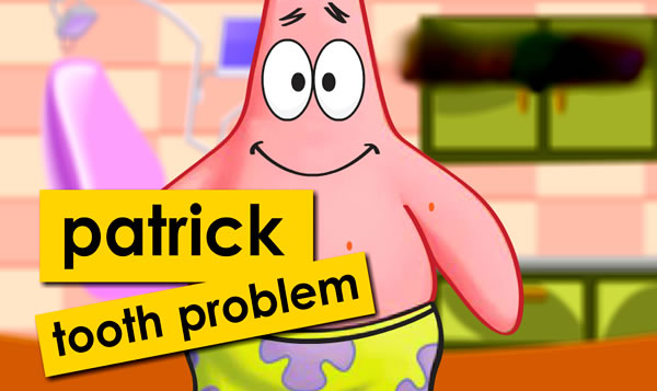 Patrick do Bob Esponja está com dor de dente