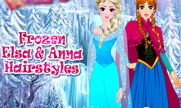 Preparando um novo estilo de cabelo para Elsa e Anna