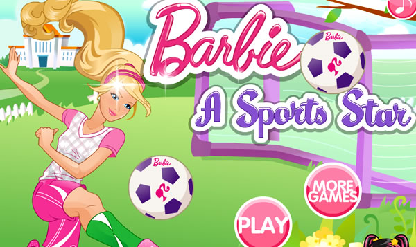 Vestindo a Barbie para o amistoso de futebol