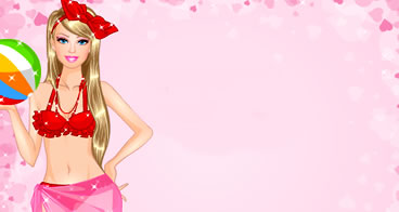 Vestindo a Barbie na Praia