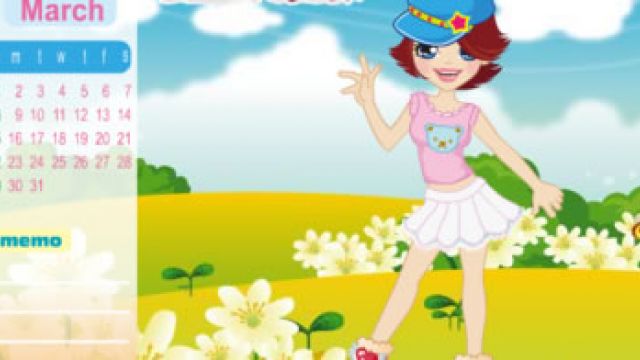 Garota de calendário - jogo de moda